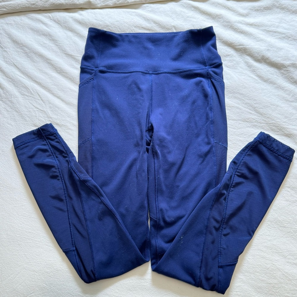 Navy Blue Lululemon Leggings - Mesh